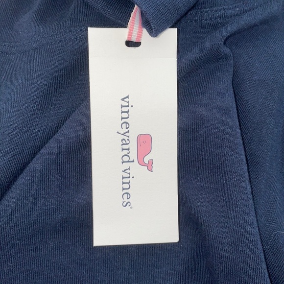 🆕 NWT Vineyard Vines Long Sleeve Turtleneck Top in Vineyard Navy Blue - Size XS - Picture 3 of 6